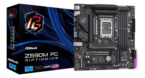 Tarjeta Madre Asrock Z690m Pg Riptide/d5 Lga 1700 Ddr5 M.2