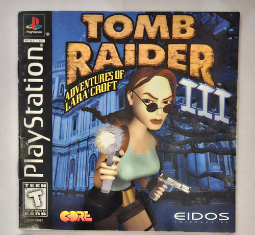 Tomb Raider 3 Original Black Label Playstation 1 - Excelente