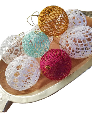 Esferas Bolas Navideñas Crochet-pack X 2!!!