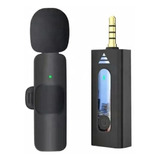Microfono Corbatero Inalambrico 3.5m Aux Celular Pc Parlante Color Negro