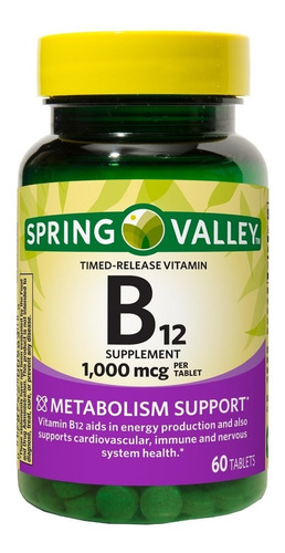 Vitamina B12 Liberacion Prolongada 1000 Mcg 60 Tabs Eg Bb50