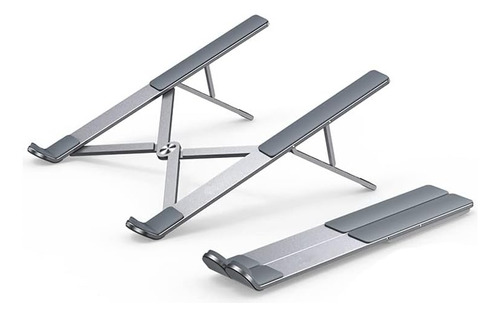 Soporte Base Kimhi Para Laptop Y Tablet, Plegable Y Ajustable De Aluminio Color Plata