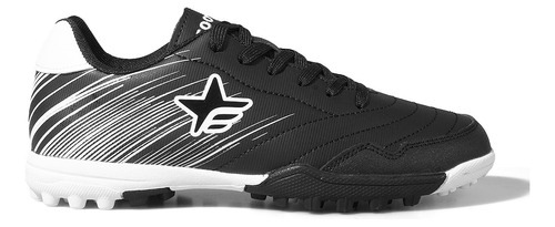 Botines Pista Footy 30001b Negro Blanco Niño