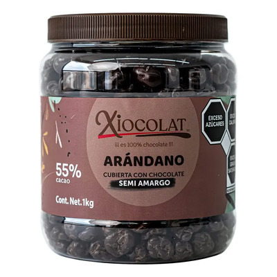 Arándanos Xiocolat XO Con Chocolate Semiamargo 55% Cacao 1 Vitrolero | Meses sin interés