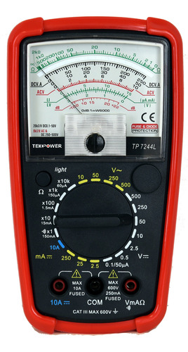 Tekpower Multmetro Analgico 7funciones, Rango 20, Tp7244