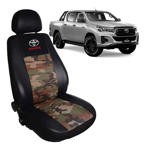 Funda Cubre Asiento Cuero Camuflada Toyota Hilux 18/-