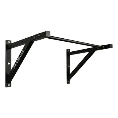 Barra Dominadas Pwrmscle Negra Para Pared Modelo Pull-ups 2.0 Peso 300 Kg Negro