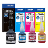 Tinta Brother Btd60bk Bt-5001 Negro Amarillo Cian Magenta