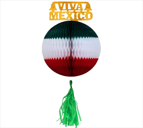 Decoración Esfera Tricolor Patrias #5 30 Pz 