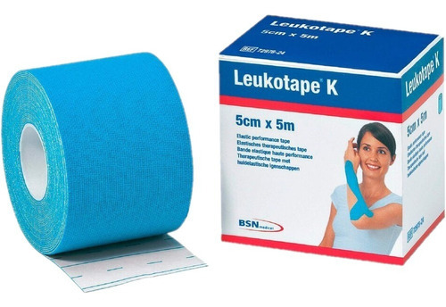 Leukotape K 5cm X 5m Vendaje Neuromuscular Elasticado Color Turquesa