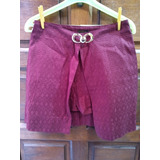 Shorts Pollera Bordo Retro Vintage 