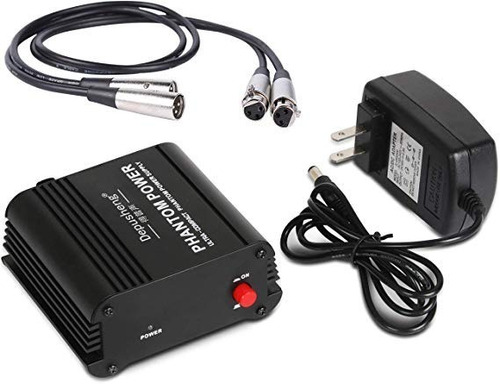 Phantom Power 48v Fuente Microfono Condensador + Cable