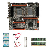 Placa Base De Doble Cpu X79+2 Cpu Xe5 2620+2 Ddr3 De 4 Gb A