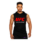 Polera Musculosa Capucha Ufc Sudadera Gym Grafimax