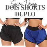  Kit Dois Shorts Duplo Academia Fitness Academia 