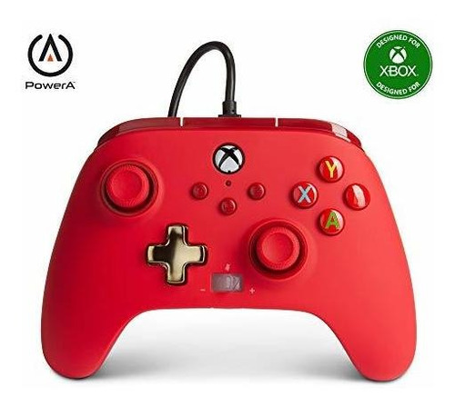 Control  Powera Enhanced Wired Controller Para Xbox - Rojo, 