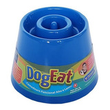 Comedouro Lento Alto Caes Pequeno Porte Dog Eat P Pet Games Azul