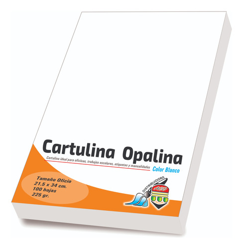 Papel Opalina Cartulina Blanca Tam Oficio De 225gr 100 Hojas