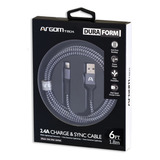 Cable Para iPhone, iPad, iPod 1.8m , Uso Rudo, Carga Rápida