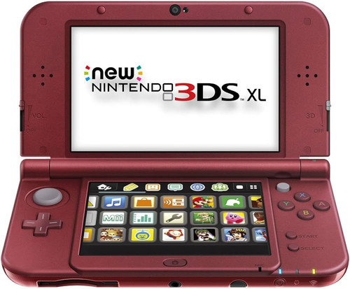 New Nintendo 3ds Xl Rojo + 8 Juegos + Accesorios Como Nuevo