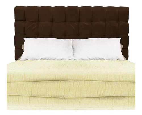 Muebles Cabecero Cabecera Avery Suede Chocolate Queen Size