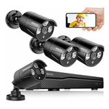 Sistema De Camara De Seguridad, 8 Canales 5 Mp Dvr, 4 Unidad