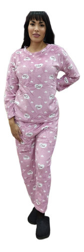 Pijama Dama Mujer Peluche Polar Suavecito Bianca Sheli 2166i