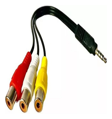 Cable Adaptador De Audio Y Video. 1 Macho A 3 Rca Hembra.