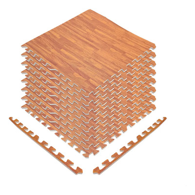 Tapete Lincky Foamy Gym Piso Multiuso 10mm 60x60cm 8 Pzas Madera | Envío gratis