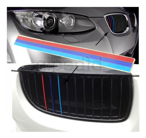 Kit De 3 Franjas Bmw M Performance Sticker Parrillas Fascias