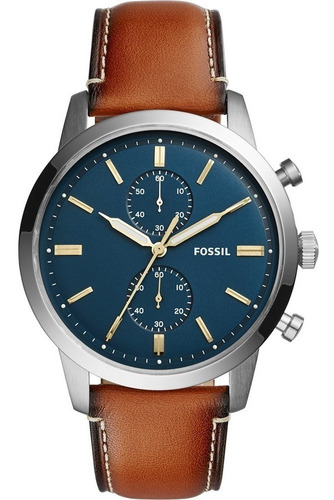 Reloj Fossil Caballero Cronógrafo Color Marrón Fs5279