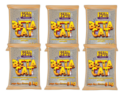 Arena Aglutinante P/ Gato Beta Cat Pack 30kg (tipo Alfa Cat)