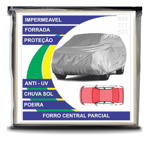 Capa Prot Automotiva (p) Cobrir Veiculos Forrada Impermeável