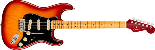 Fender American Ultra Luxe Stratocaster - Plasma Red Burst .