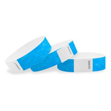 Pulseras De Tyvek Azul Neón Eventos 5,000 Unidades Pul...