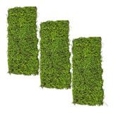 3 Placas De Grama Artificial Jardim Vertical Verde 40x90