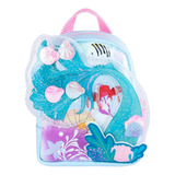 Mini Mochila Real Littles Backpacks Disney Mermaid Color Agua Diseño De La Tela Colores