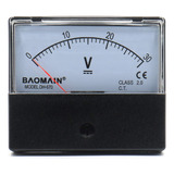 Baomain Voltímetro Dh-670 Dc 0-30v Rectangular Clase 2.0 P.