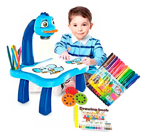 Mesa Projetora Infantil Desenho Lousa Mágica Multikids Cor Azul