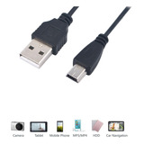 Cabo Mini Usb V3 Dados E Carga Para Gps Controle Ps3 Dongle Cor Preto