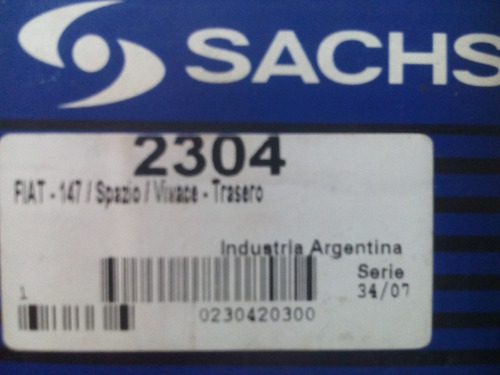 Amortiguador Fiat 147 Spazio Trasero (sachs) 35815 Foto 4