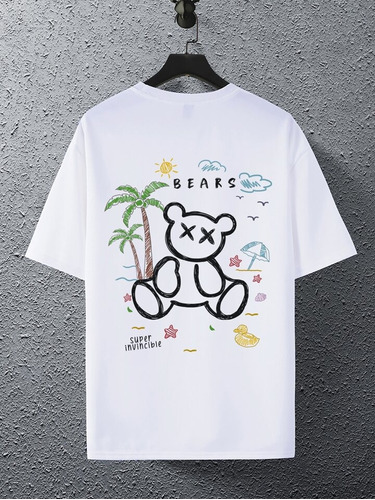 Remera De Oso Con Manga Oversize Remeras Lindas Para Salir