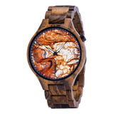 Bobo Bird Reloj De Pulsera Con Esfera Marmoleada De Madera P