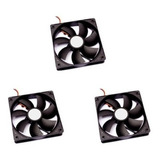 Kit 3 Fan Cooler 120x120x25 Micro Ventilador 120mm 12v