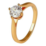 Oferta! Anillo Compromiso Aniversario Baño De Oro 18kt 