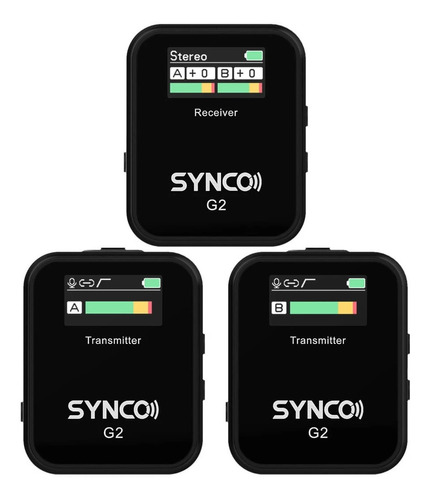 Microfones Synco G2 A2 Lapela Omnidirecional Cor Preto