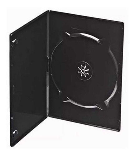 50 Estojo Capa Box Case Dvd-cd Simples Preto 14 Mm- Novo