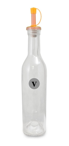 Botella De Vinagre O Aceite De Vidrio Con Pico De Colores