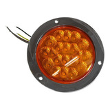 Plafon Redondo Ambar 20 Leds Luz Fija/estrobo 4 Pg