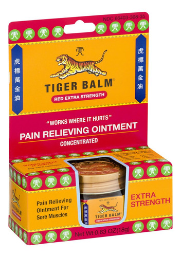 Pomada Roja Tiger Balm Para Alivio Del Dolor Extra Fuerza